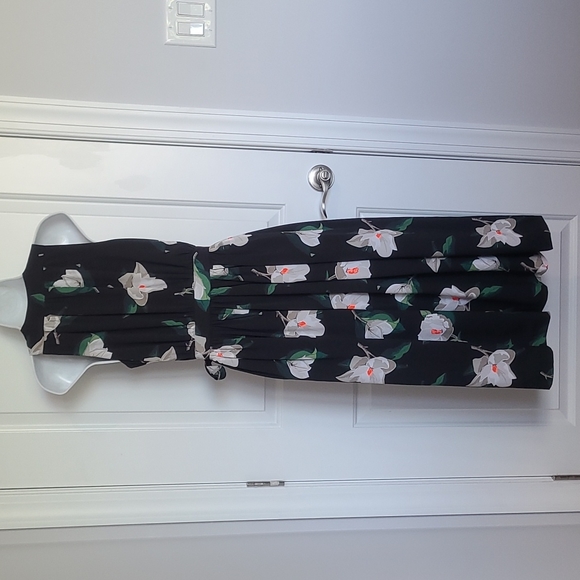 Banana Republic Black Floral Wrap Dress - Picture 6 of 8